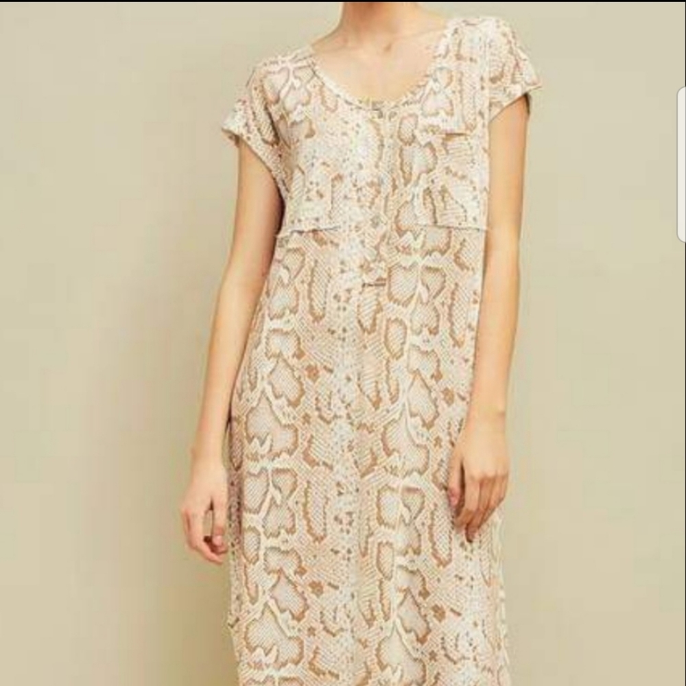 Entro snake skin t-shirt maxi